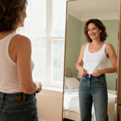 Taille affinée, le jean se referme
